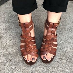Franco sarto leather wedges